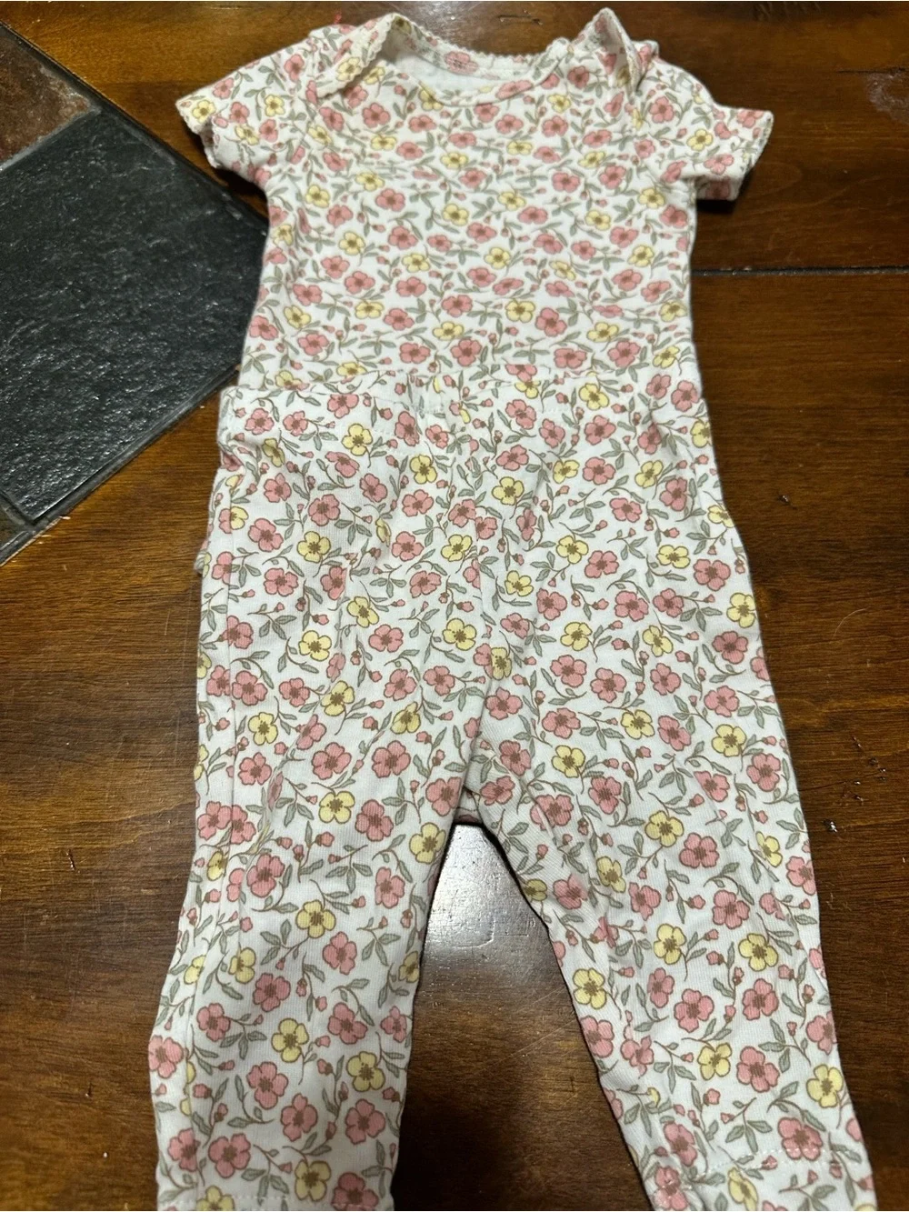 Carter's White Floral Baby Matching Set - Pink and Yellow Flowers